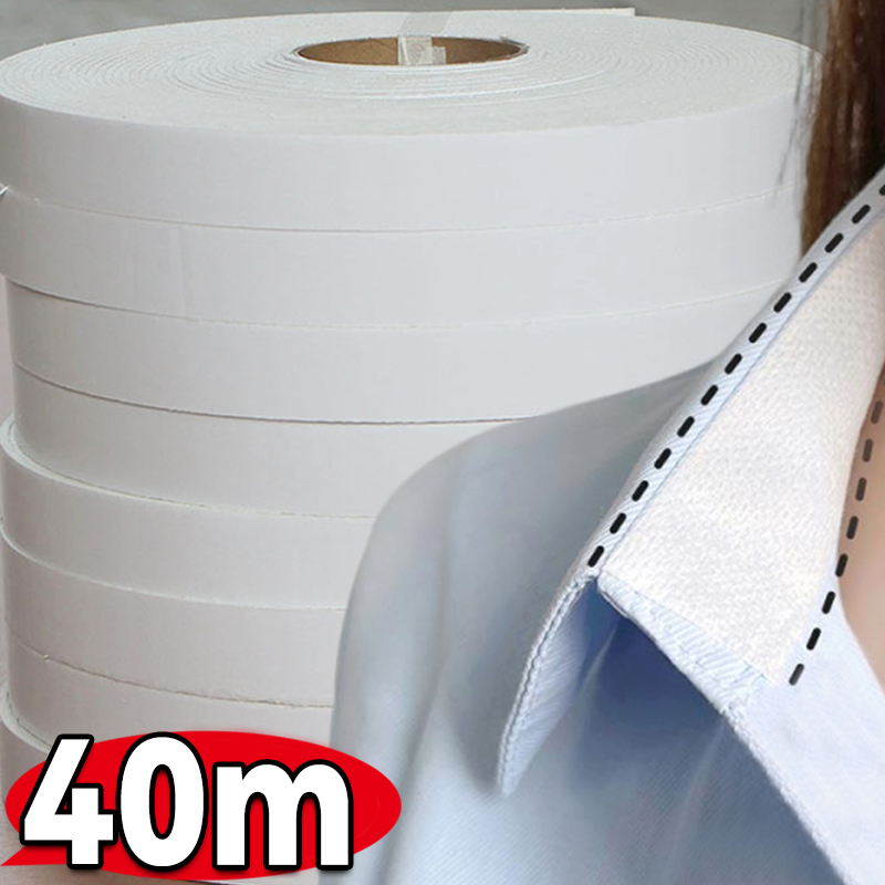 Protector antisuciedad para cuello de camisa y sombrero, pegatina de fijación, cinta autoadhesiva desechable, cinta absorbente de sudor enrollada, 8/40M