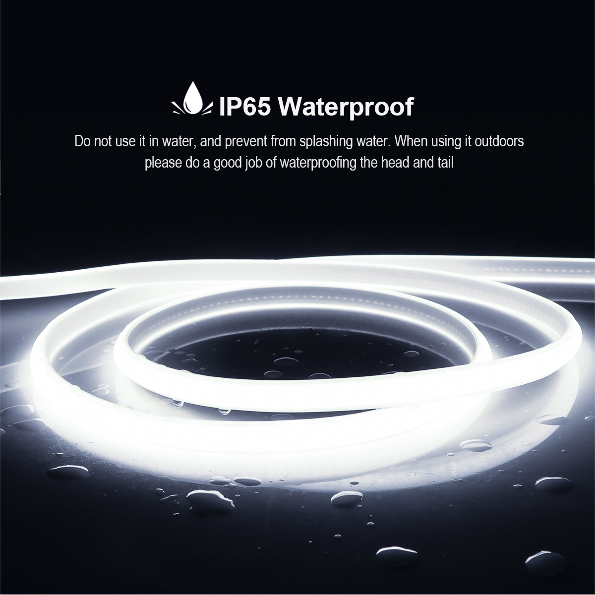 10M 5M 3M COB LED Light Strip 220V IP65 Waterproof Diode Tape 288LED/M High Lumen Neon Tube Lamp Tape Kitchen Closet Backlight