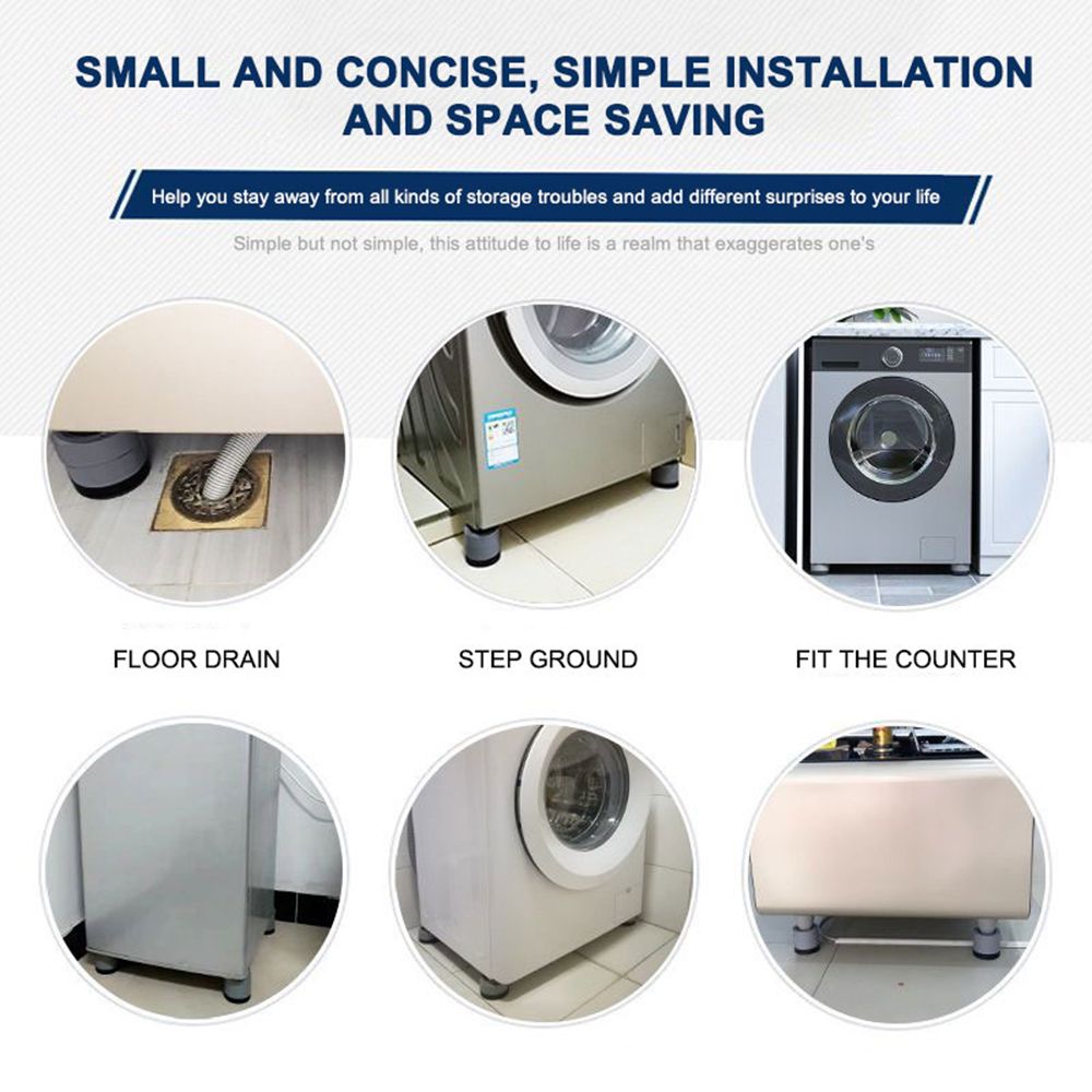 Universal Table Chair Anti Slip Stabilizer Dryer Support Heightening Pad Washing Machine Washer Feet Pads