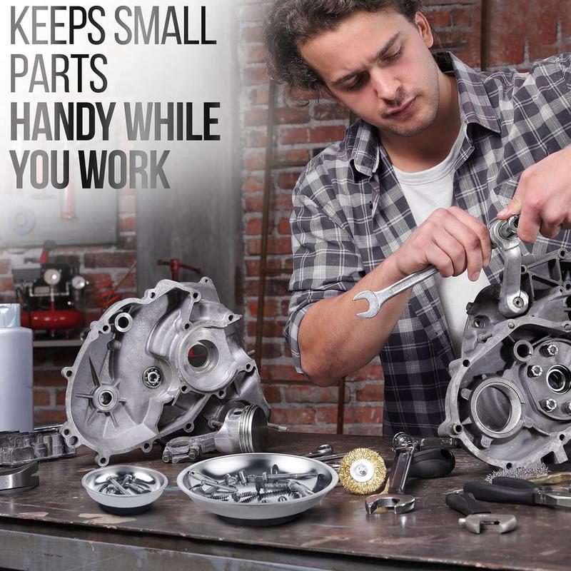 สกรูถาดชิ้นส่วนถาดจานแม่เหล็กสกรูชามสแตนเลสแบบพกพา Magnetic Bolt ผู้ถือถาดแม่เหล็กชิ้นส่วนเครื่องมือชามสําหรับ