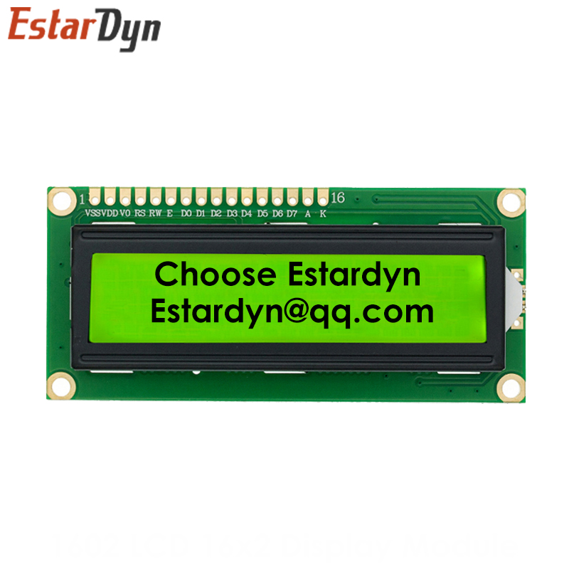 Módulo LCD LCD1602 1602 pantalla azul/amarilla verde pantalla LCD de 16x2 caracteres PCF8574T PCF8574 interfaz IIC I2C 5V para arduino