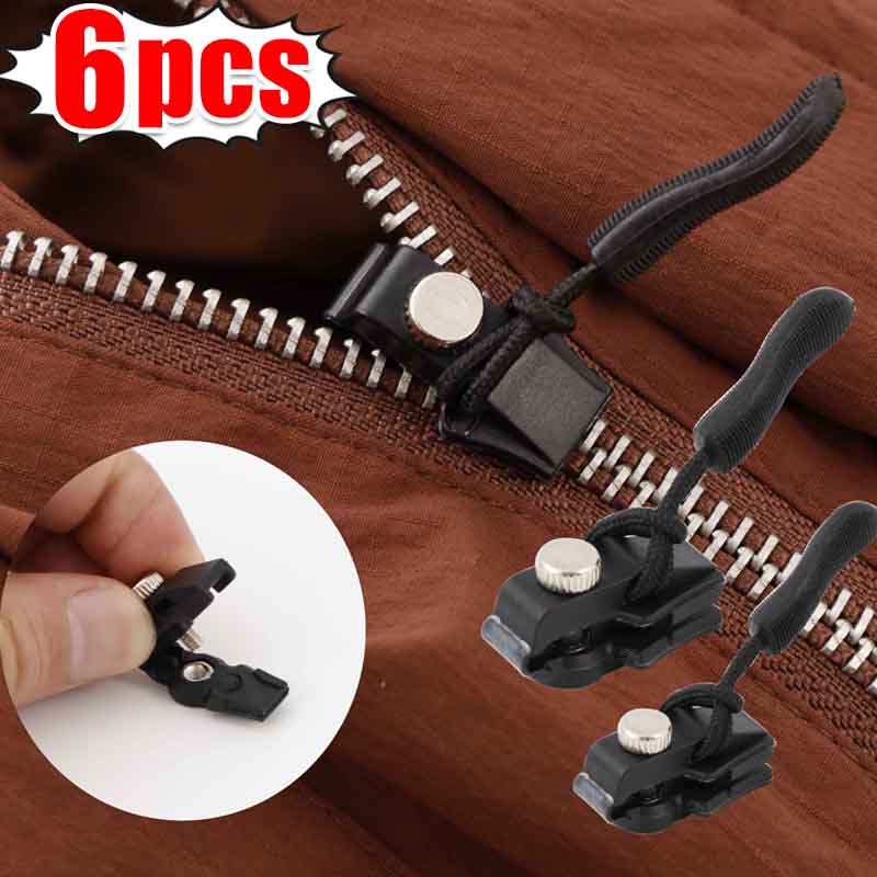 2–6 Stück Reißverschluss-Reparatur-Set, universelle Instant-Reißverschluss-Reparatur, Ersatz-Reißverschlüsse, Schiebezähne, Rettungsreißverschlüsse, Kopf, 3 verschiedene Größen