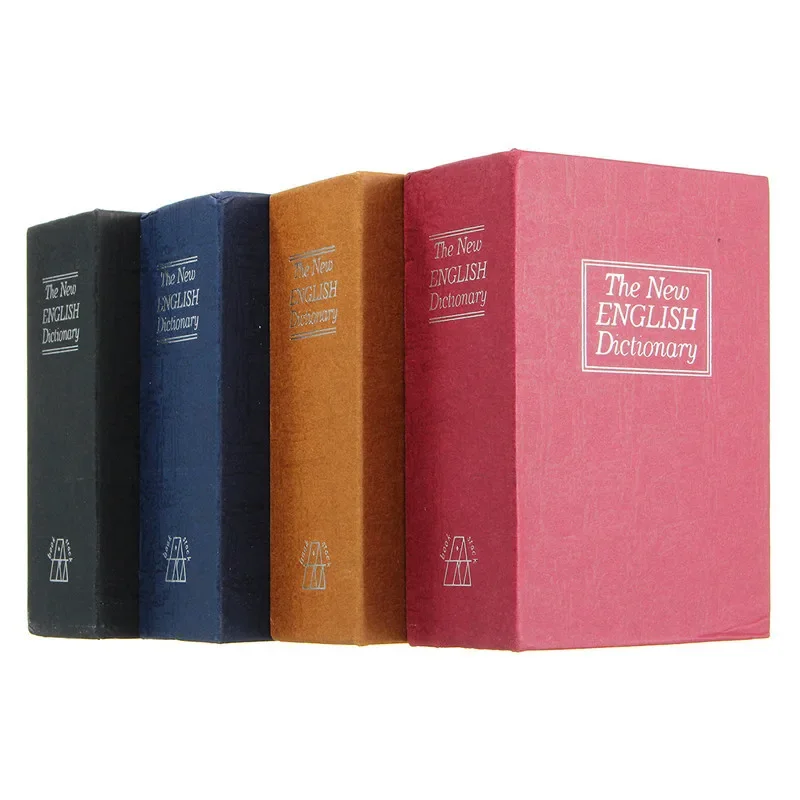 Home Storage ปลอดภัยกล่องหนังสือพจนานุกรม Bank เงินสดเครื่องประดับ Hidden Secret Security Locker 2 ปุ่มล็อค Drop Shipping