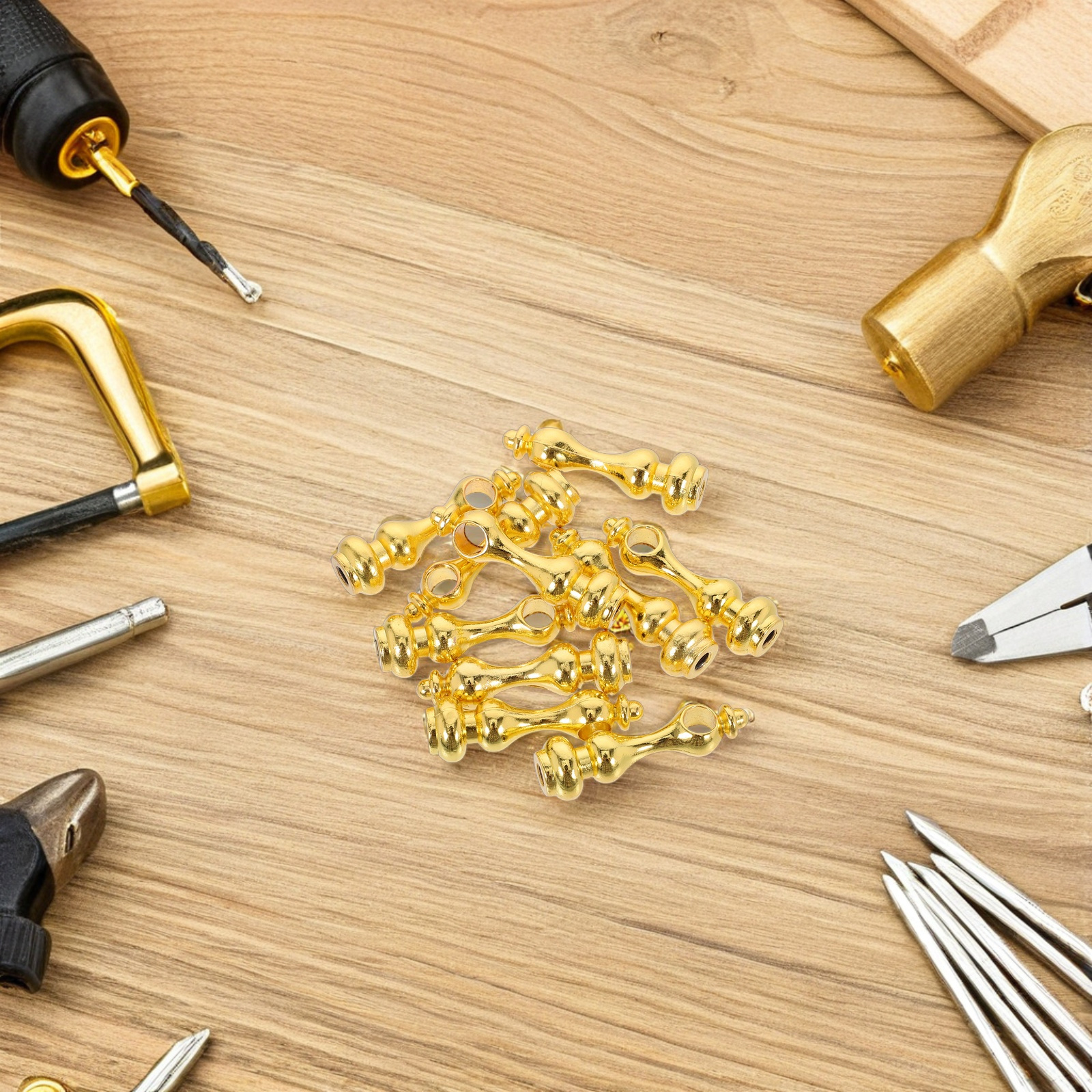 10 peças de balaústre de metal para projetos de móveis diy, conectores de trilhos de vidro, carrinhos de vinho, acessórios de hardware de móveis