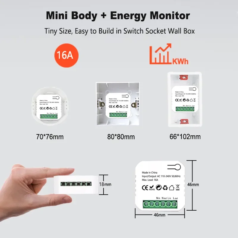 ZigBee Tuya Mô-đun ổ cắm mini thông minh Cầu dao 16A Hẹn giờ KWh Điện năng Theo dõi và thống kê ứng dụng Điều khiển từ xa Bảo vệ quá tải Hoạt động với Google Home Alexa ZigBee2MQTT