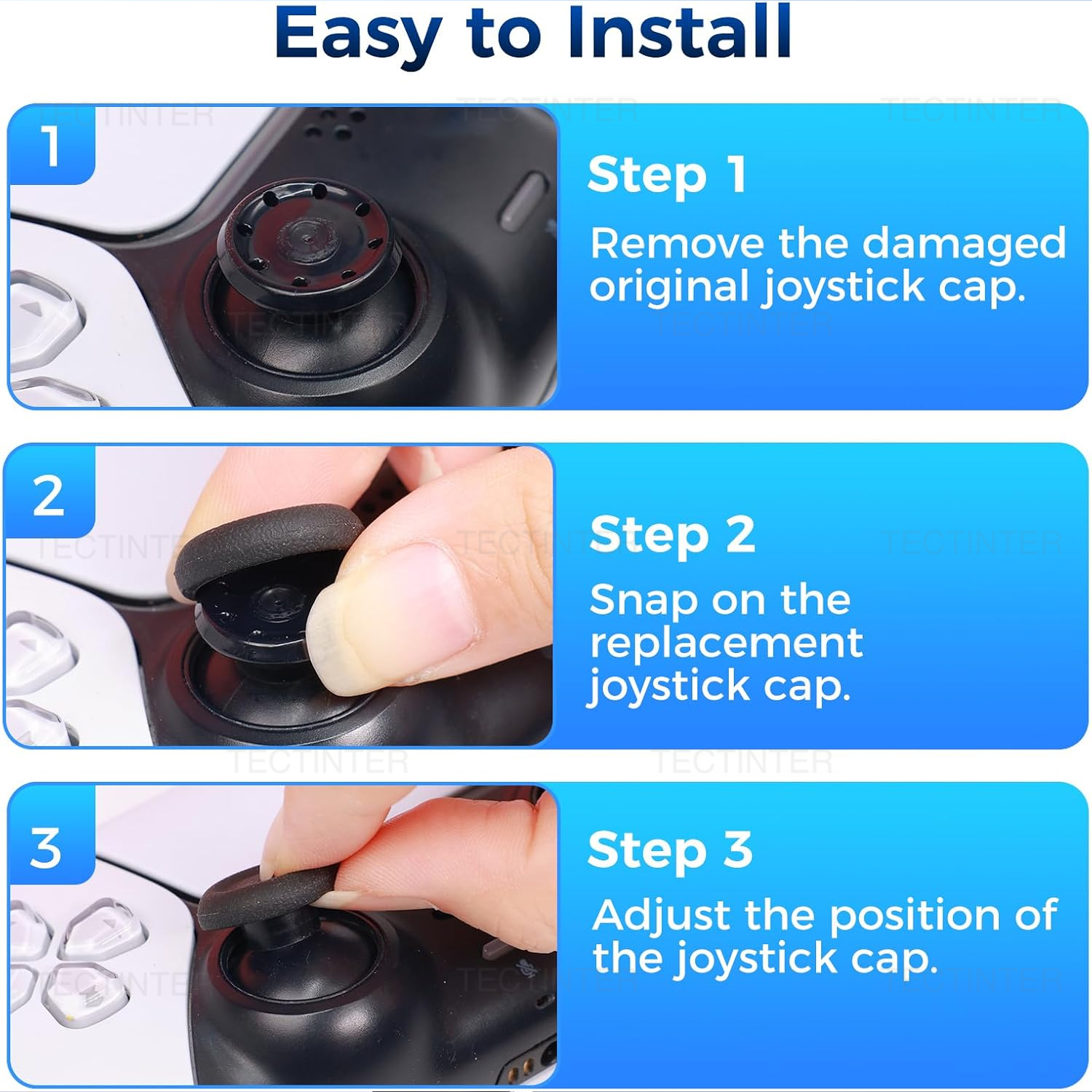 Tapas de repuesto de Joystick para controlador Playstation PS4/PS5, tapas de agarre, piezas de reparación para accesorios PS5