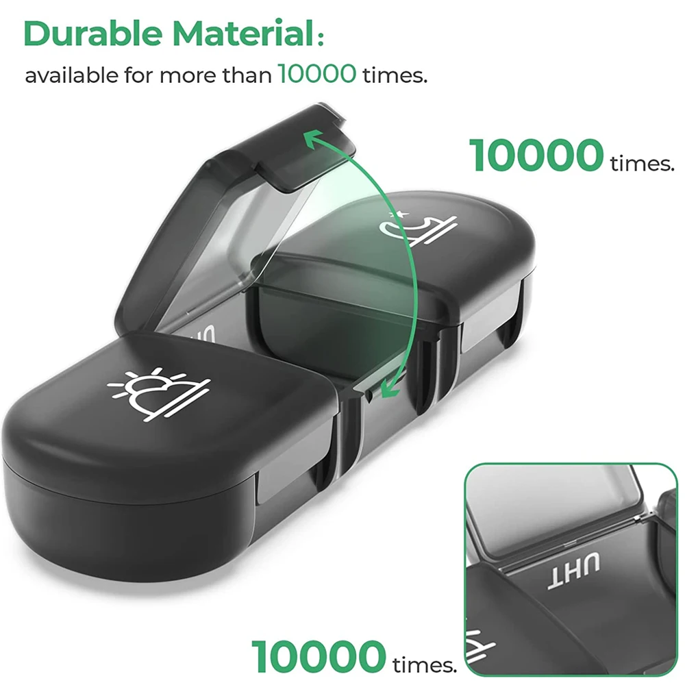 1pcs Pill Box 7 days Organizer 21 grids 3 Times One Day Portable Travel with Large Compartments for Vitamins Medicine Fish Oils