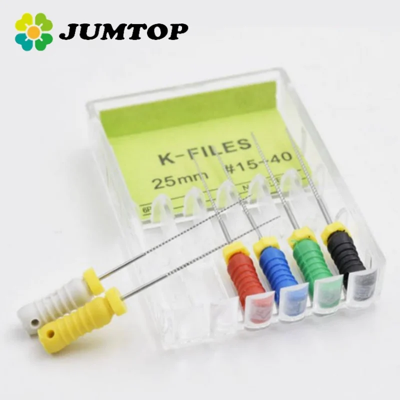 JUMTOP Ручные стоматологические K-файлы Эндодонтический файл из нержавеющей стали для лечения корневых каналов