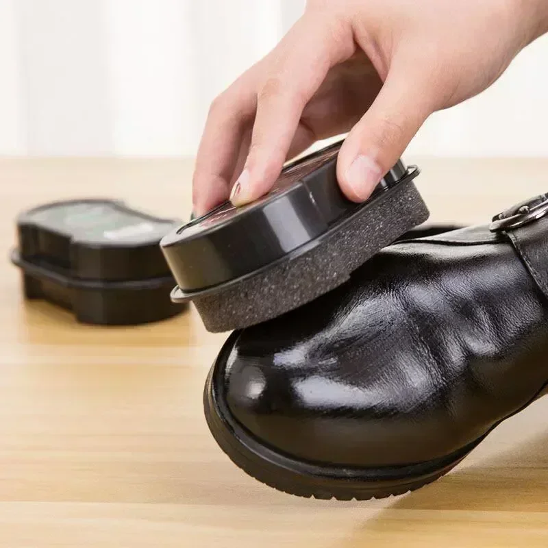 Cepillo para zapatos de cuero de doble cara, pulido rápido, cepillo para pulir, mantenimiento de zapatos, limpieza brillante, esponja para plumero, limpieza incolora