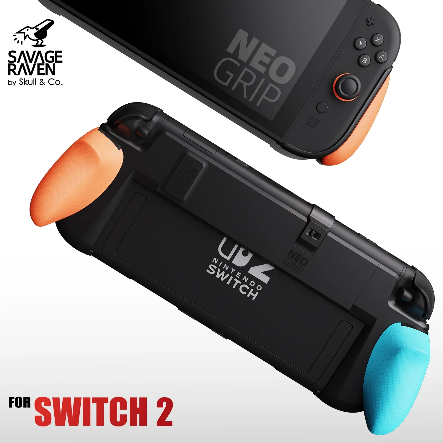 Savage Raven by Skull & Co. NeoGrip con funda protectora de agarre ergonómico reemplazable para consola de juegos Nintendo Switch 2 NS2