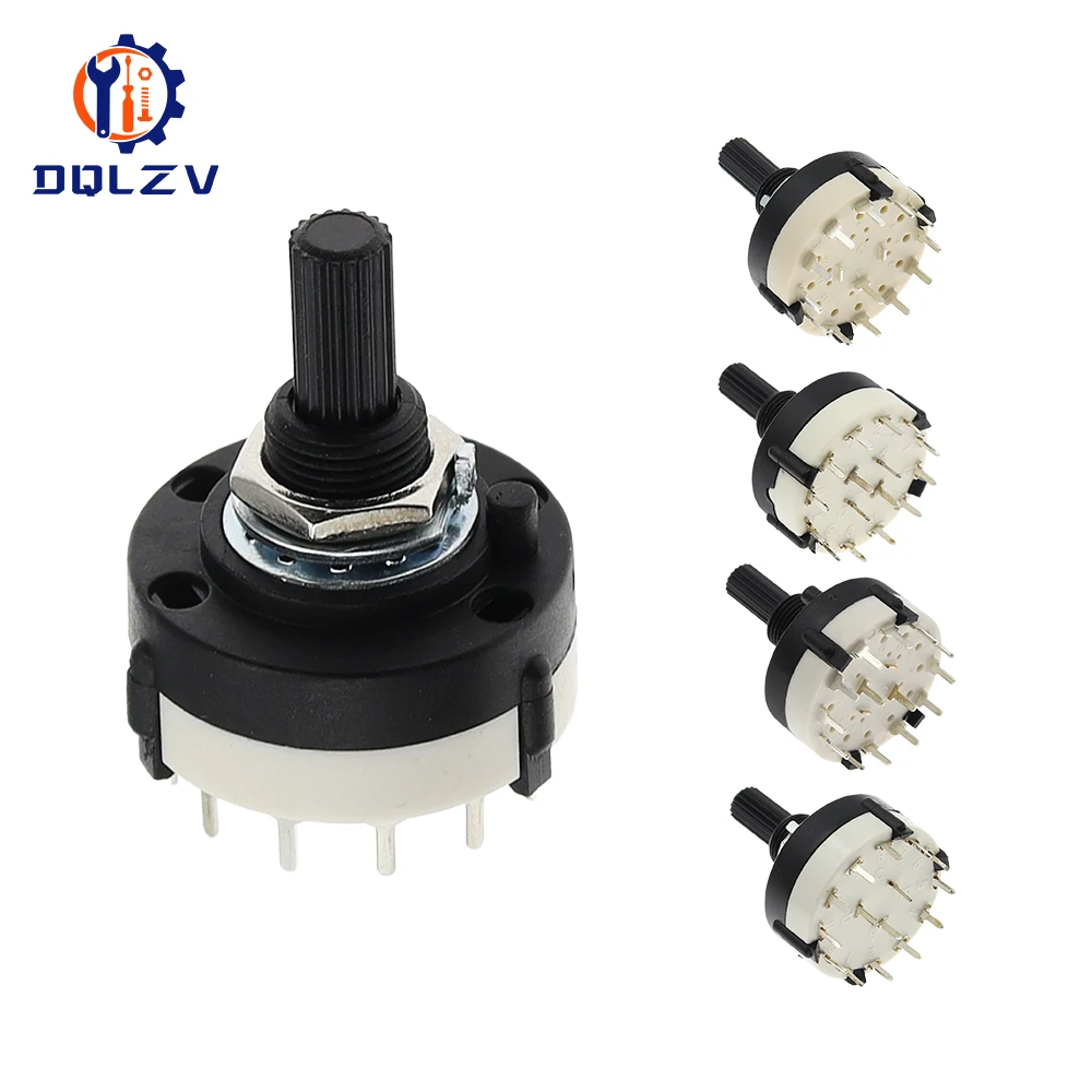 RS26 1-полюсное положение, 12 выбираемых диапазонов, поворотный переключатель каналов, одноэтажный поворотный переключатель, диапазон селектора