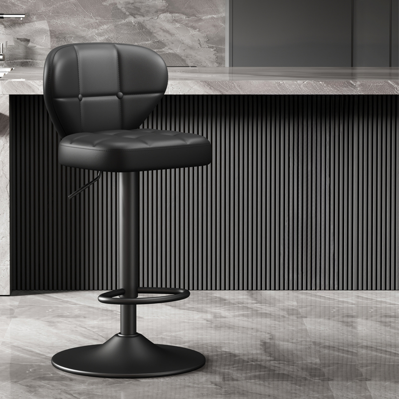 Stilvolle drehbare moderne Bar stühle Lounge minimalist ische Leder braune Hocker Bar stühle nordisch weiß Taburete Alt möbel