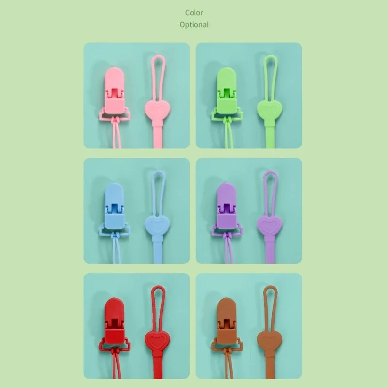 ซิลิโคนโซ่ยึดสําหรับทารก Pacifier Teething คลิปทารกแรกเกิด Teether CHAIN ผู้ถือจุกนมพยาบาลอุปกรณ์เสริม
