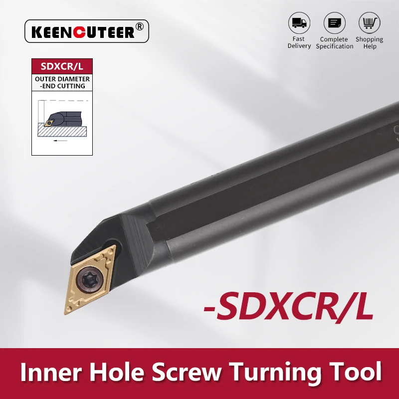 Herramienta de torneado interno S08K/S10K/S12M/S14N/S16Q/S20R/S25S-SDXCR07/11 torno torneado CNC herramienta de corte barra cortadora