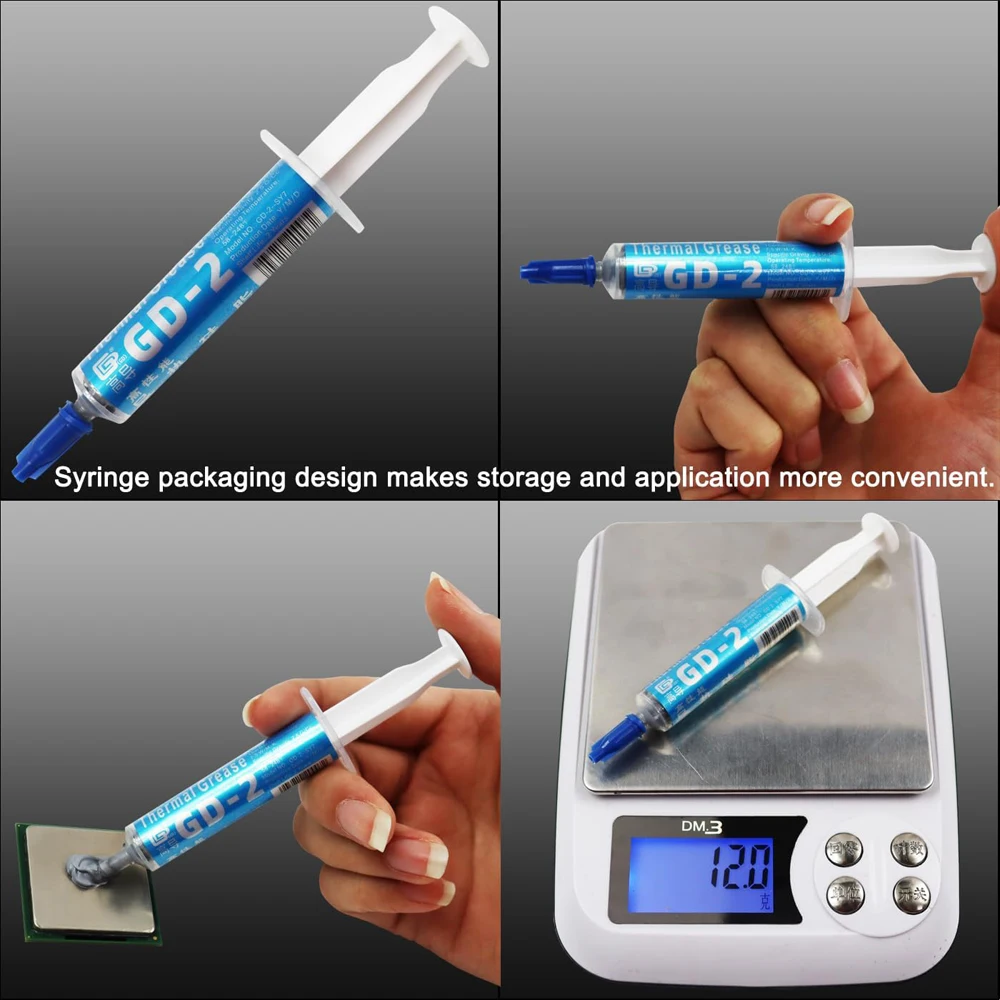GD-2 7g/15g/30g Wärmeleitpaste Leitfähiges Fett GD900 Silikonpaste Kühlkörper Prozessor CPU GPU Kühler Lüfter Gips