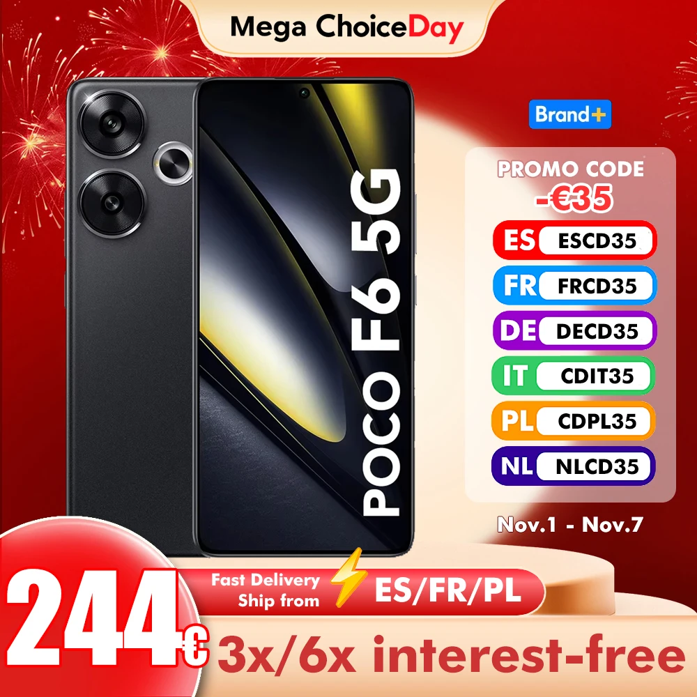 Globale version poco f6 5g smartphone nfc snapdragon®8s gen 3 120hz 90w Turbo ladung 5000mah Battary