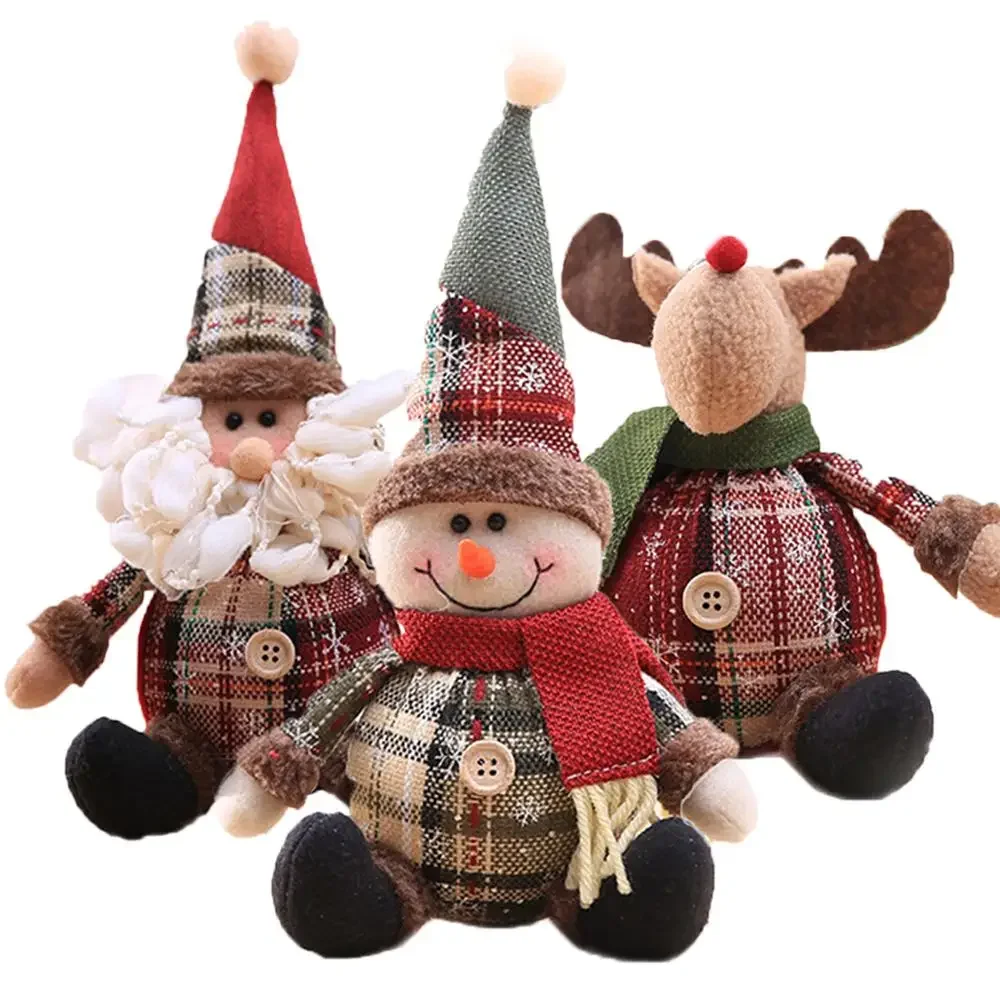 Navidad Santa Doll adornos navideños para el hogar 2024 mesa adornos navideños Navidad Natal Noel decoración de Año Nuevo 2025 regalos