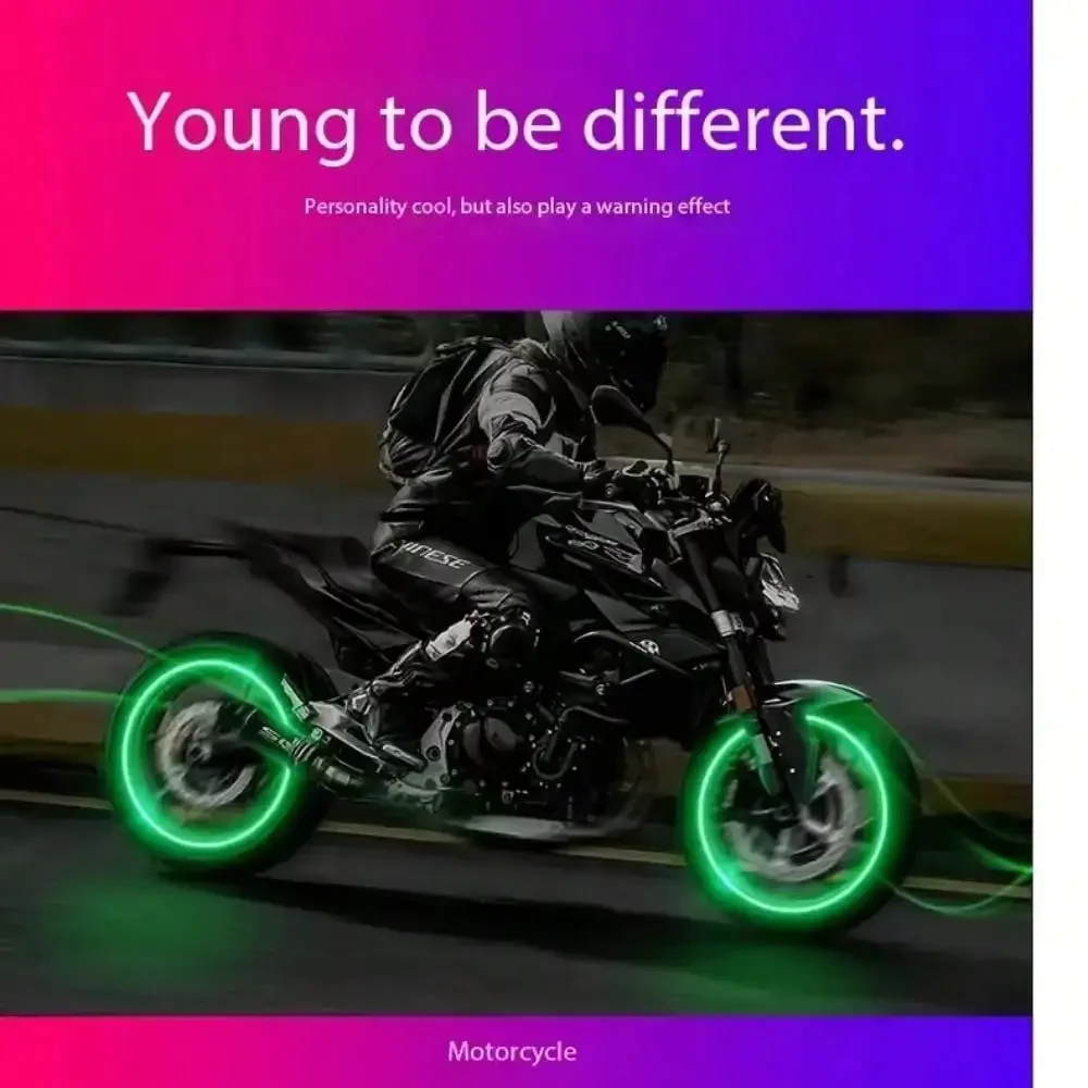 耐久性のあるタイヤバルブキャップライト、ライト付きエアキャップ、オートバイ、自転車、電気自動車、車、4個に適合