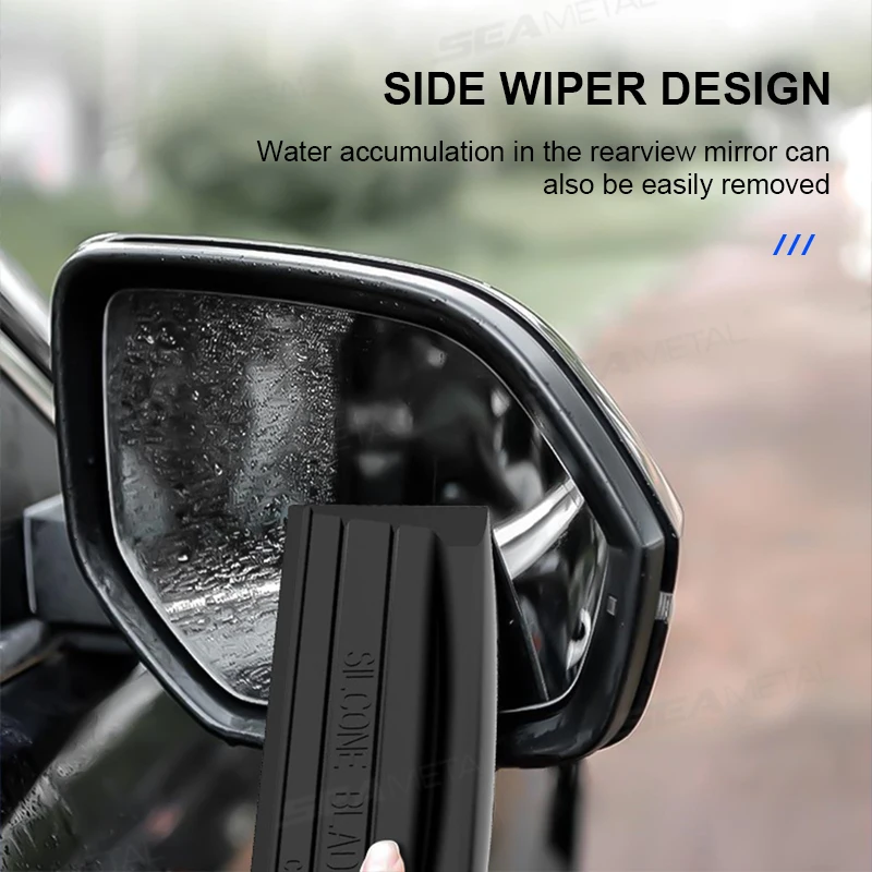 SEAMETAL Soft Silicone Handy Squeegee Car Wrap Tools Non-Scratch Car Window Wiper Drying Blade Clean Scraping Scraper Accessorie