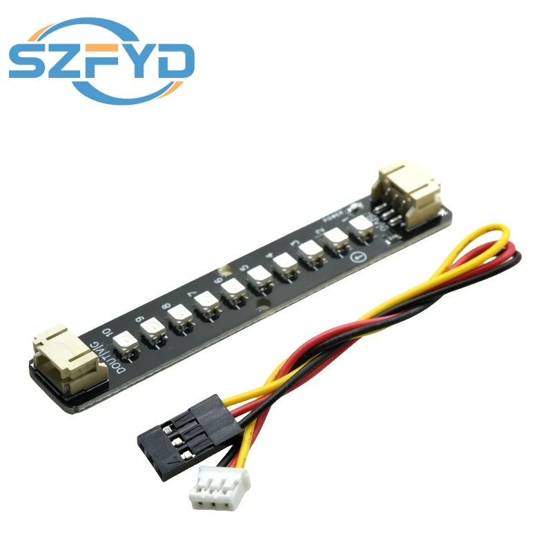 Tira de luces LED RGB de 10 bits, WS2812B programable, 5V, cambio de Color, tira de luces colorida para Kit Arduino ESP32, 1 Uds.