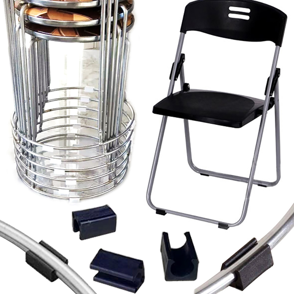 4/10pcs 새로운 U 자형 의자 다리 패드 범퍼 의자 의자 발 안티 전면 틸트 파이프 클램프 플라스틱 미끄럼 방지 튜브 캡 바닥 보호기