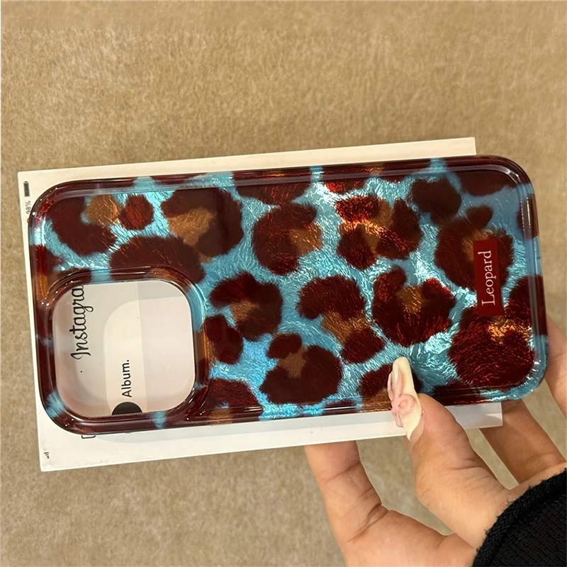 Simple Fashion Smudge Leopard Print Soft Phone Case For iPhone 15 Cases iPhone 16 Pro Max 14 13 12 11 XS X XR 7 8 Plus 16 Cover
