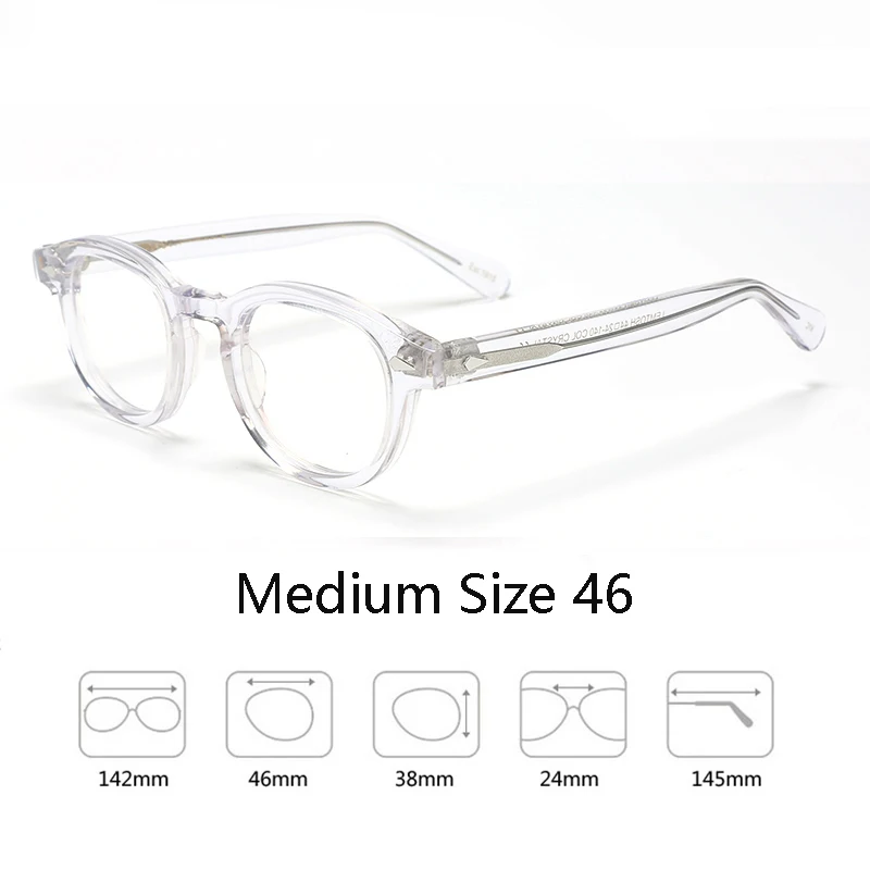 Men's Spectacle Frame Johnny Depp Style Glasses Transparent Lens Brand designer Computer Male Round Vintage Eyeglasses