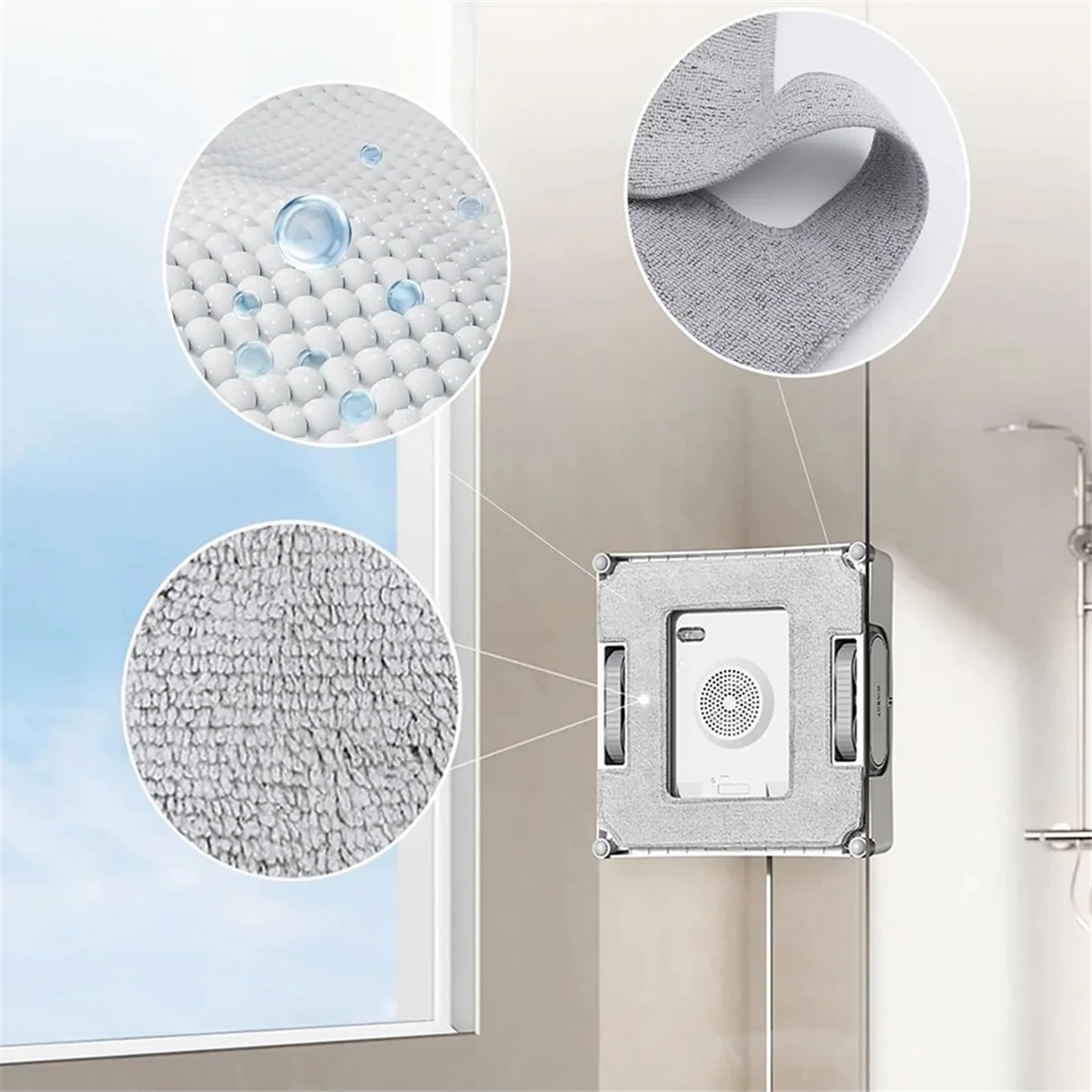 A72P 10-teiliges Reinigungspad für WINBOT W2 W2OMNI Staubsauger-Zubehörset, Fensterreinigung, Mikrofaser-Reinigungspad, Mopp