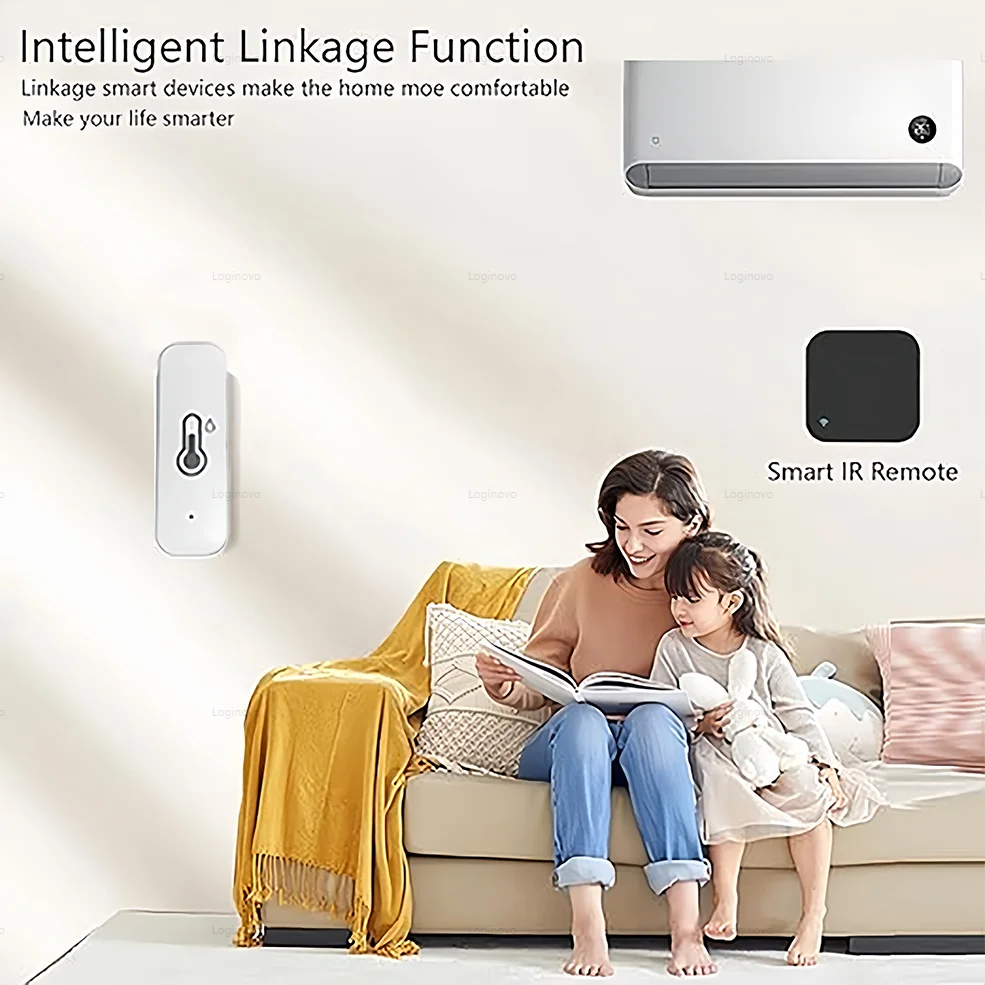 Tuya Zigbee อุณหภูมิและความชื้นเซนเซอร์ Smart Life App รีโมทคอนโทรลเครื่องตรวจจับ Smart Home Automation สําหรับ Alexa Google Home