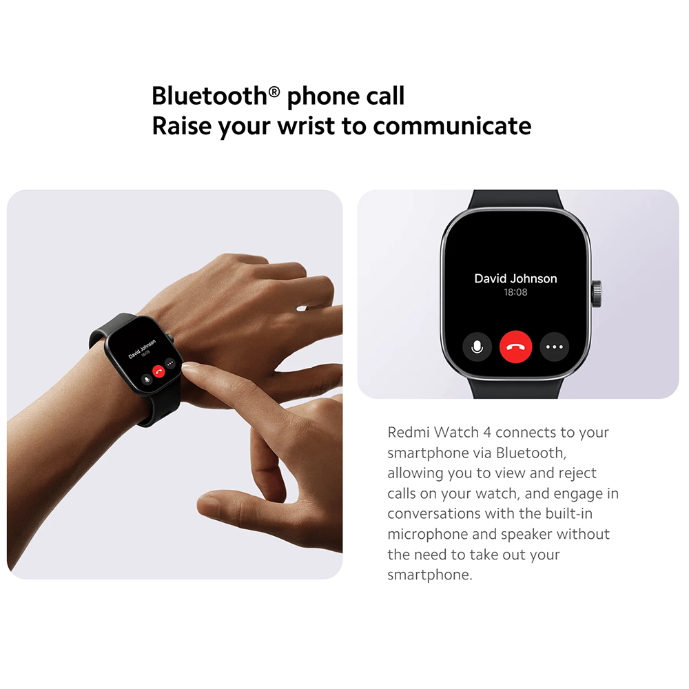 Xiaomi-Redmi Watch 4,グローバルバージョン,超大型,1.97インチAMOLEDディスプレイ,20日間のバッテリー寿命,Bluetooth,電話