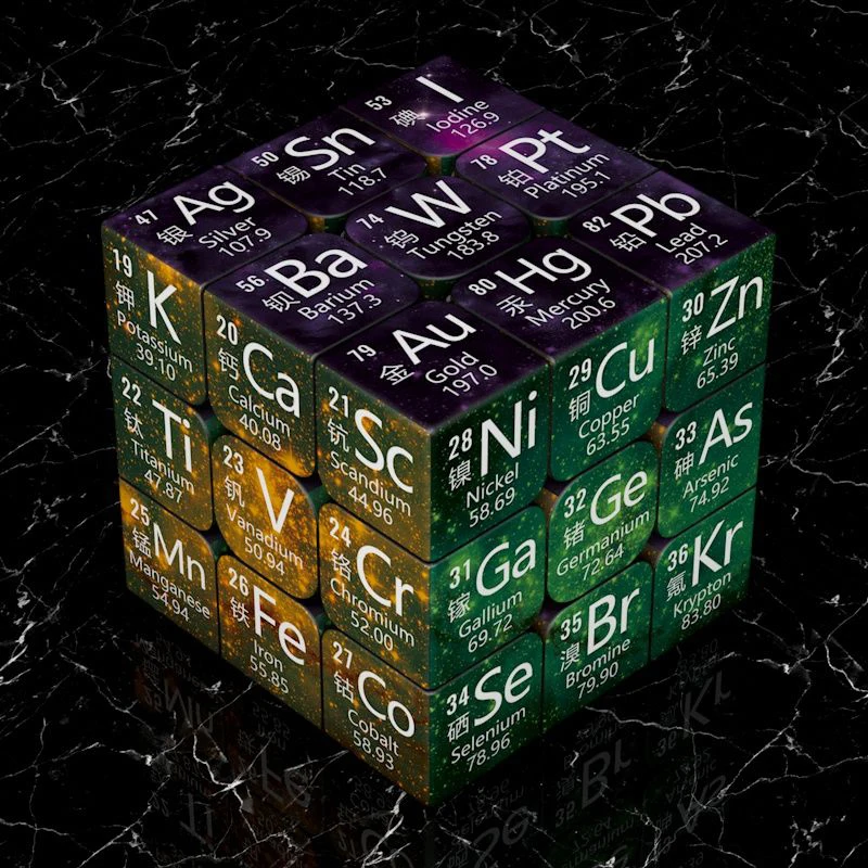3X3X3 Khối Hóa Học Bảng Tuần Hoàn Vật Lý 3X3 Xếp Hình Cubo Magico Sinh Viên Toán Học Công Thức trẻ Em Giáo Dục Học Đồ Chơi