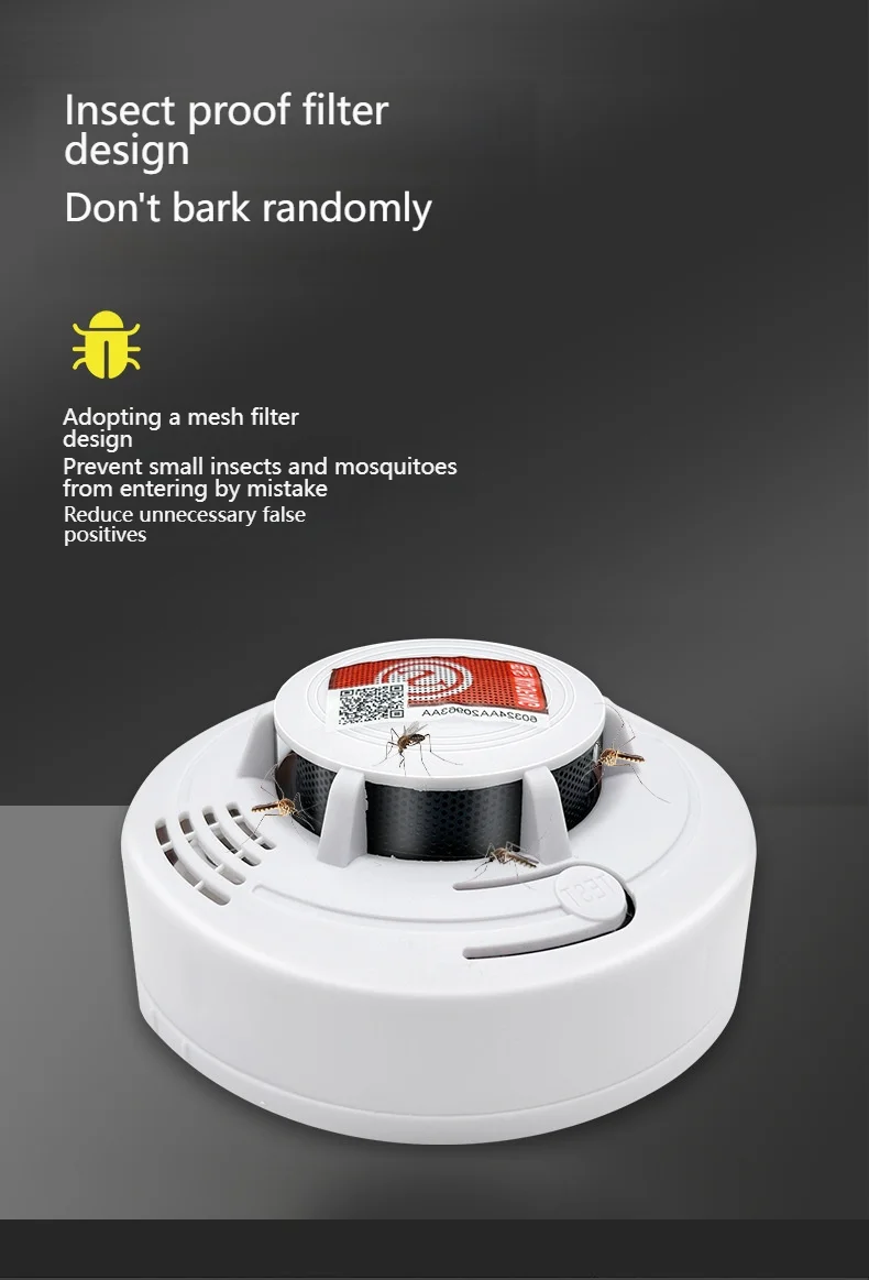 Smoke detector, smoke sound and light alarm, fire prevention, general induction alarm bell detector for firefighting
