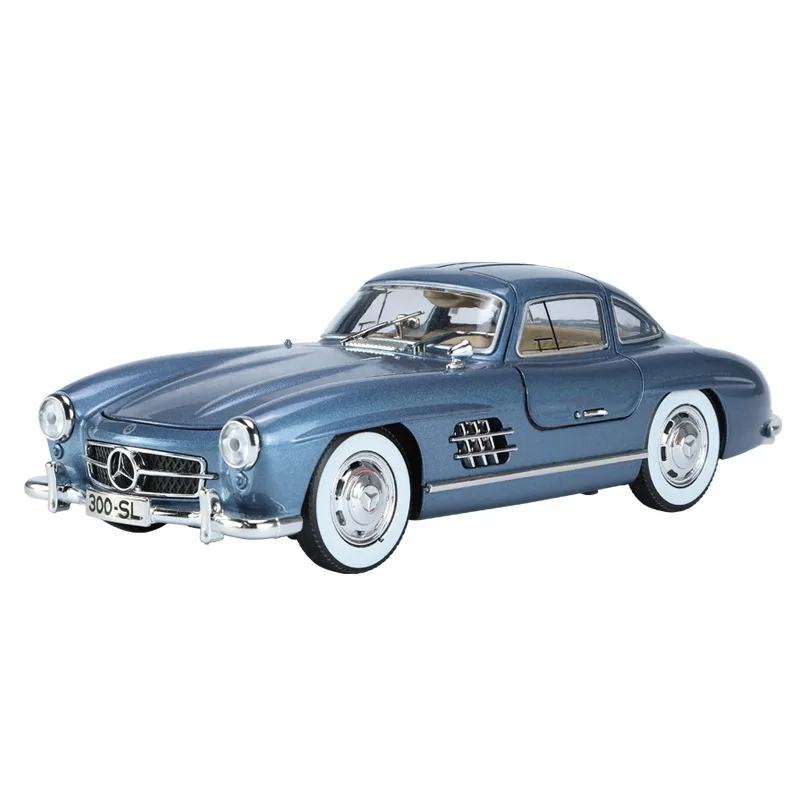 1: 24 メルセデスベンツ 300SL ストリートカーシミュレーション合金モデルヴィンテージカーコレクション装​​飾