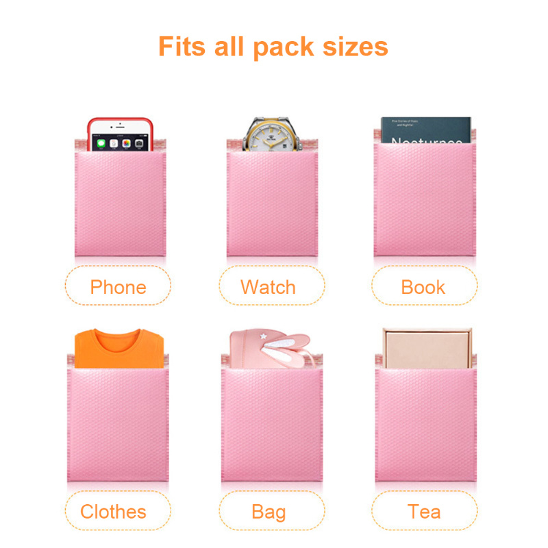 20pcs Bolha Mailers Rosa Poly Bubble Mailer Envelopes acolchoados com vedação automática