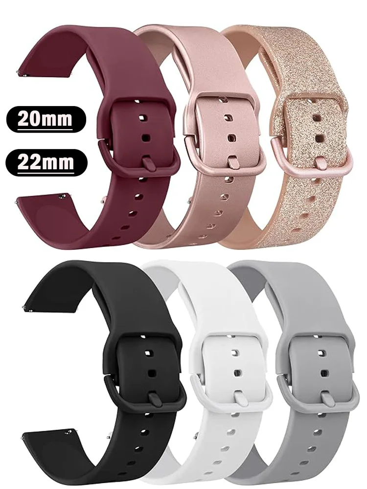 Pulseira de silicone de 20mm/22mm para amazfit gts/2/2e/3/4 gts2 mini/gtr 4/3/pro/47mm/gtr2/2e/stratos/3 pulseira bip/u/s/lite pulseira de relógio