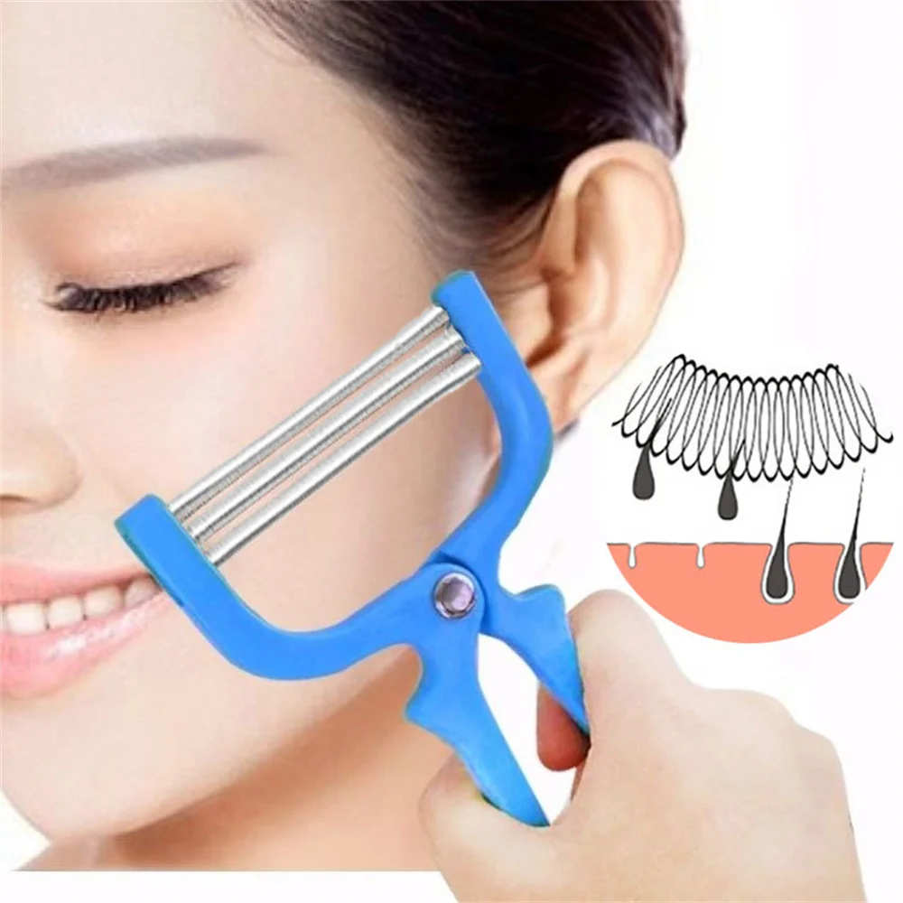 Female Face Scraper epilator Handheld Spring Roller Female Hair Mustache Hair Removal Beauty Cleaning Reusable Depilation Tools