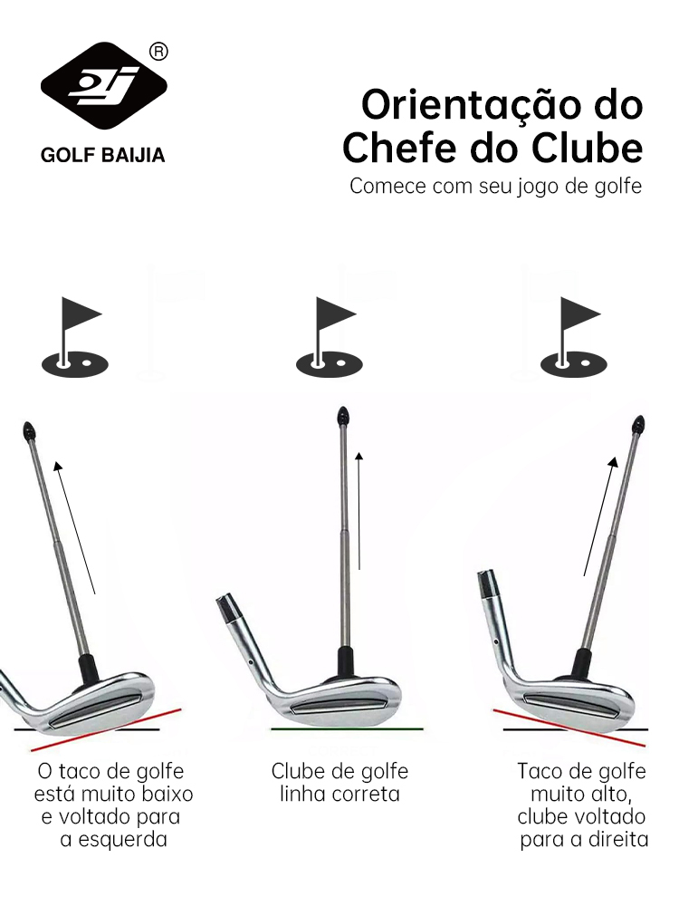 Ferramenta de ajuste de ângulo de mentira para taco de golfe, cortador magnético de direção, vara de iluminação para tacos de golfe, melhora o treinamento de habilidade de jogo