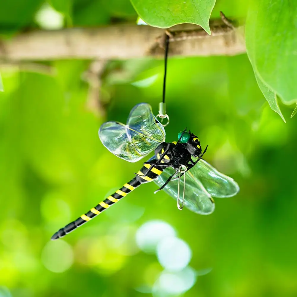 12cm simulación libélula repelente de mosquitos al aire libre insecto modelo jardín adornos colgantes