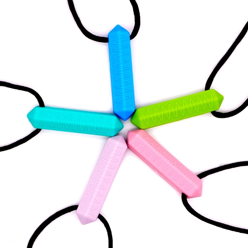 Collar para masticar silicona, juguete dentición fuerte y duradero para regalo niños y niñas