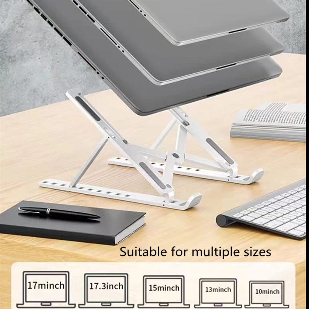 Soporte plegable para ordenador portátil, soporte de refrigeración para portátil, soporte ergonómico ajustable para Base, accesorios para tableta y portátil