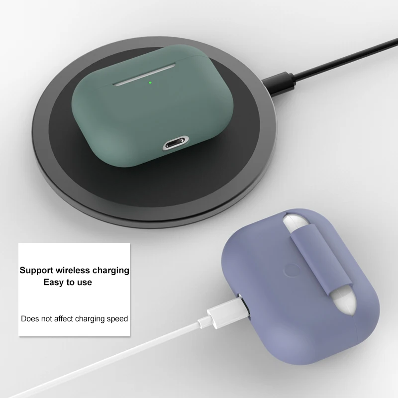 Funda protectora de silicona suave para auriculares apple airpods 3, funda protectora para airpods 2021, funda para auriculares inalámbricos de generación airpods3