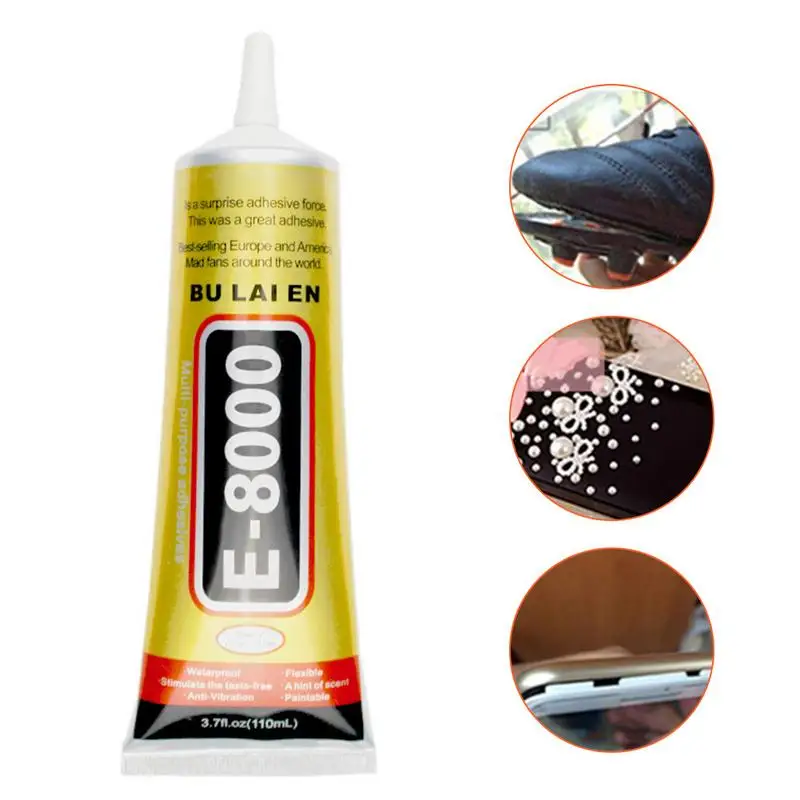 E8000 50ml กาว Super Strong กาวอเนกประสงค์เครื่องประดับหัตถกรรมคริสตัล Rhinestone DIY Fix โทรศัพท์หน้าจอแก้วเล็บเจล