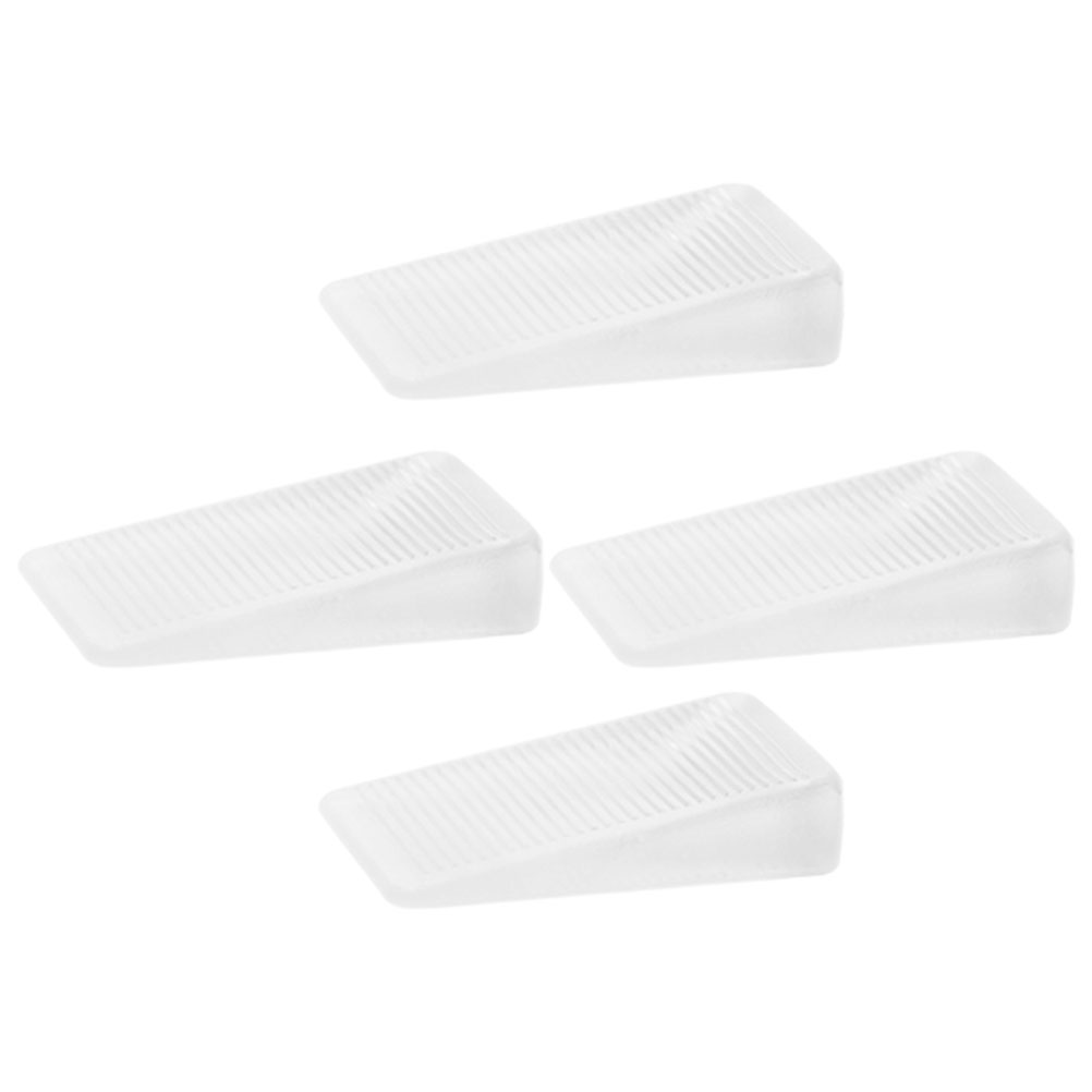 4 Pcs Furniture Shims Leveling Feet Door Stabilizers Table Supports Floor Adjusters Cabinet Bumpers Clear Soft Rubber Pads