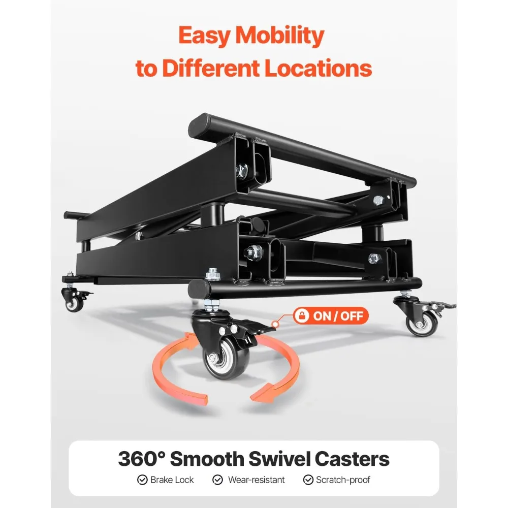 Electric Lift Table, 330 lbs Capacity Single Scissor Lift Table, 8-28 in Height Adjustable Lifting Platform, Coffee Table Lift