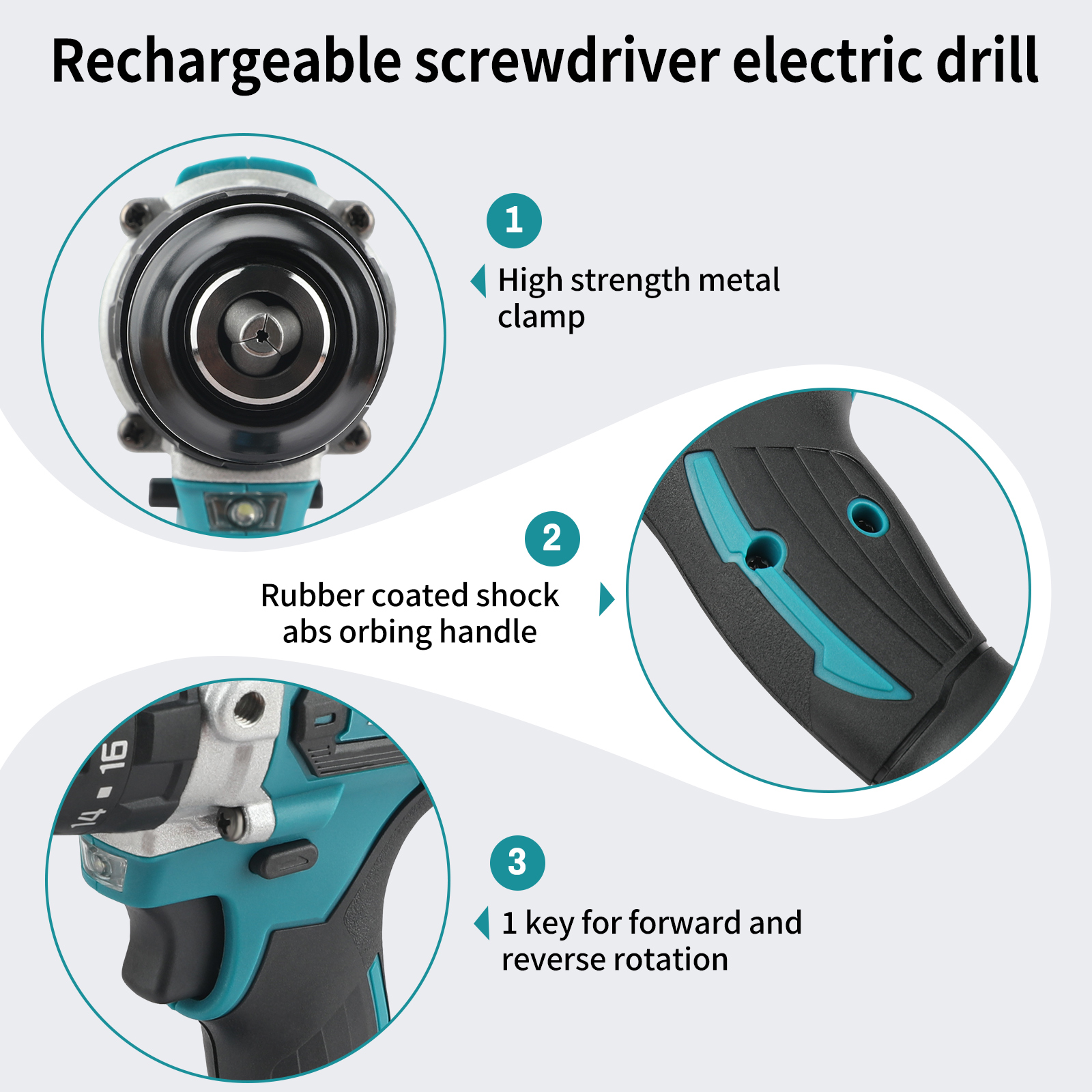 DDF487 Makita 13mm Cordless Driver Drill 18V LXT Brushless Motor Electric Screwdriver Power Tool Suitable for 18V Battery