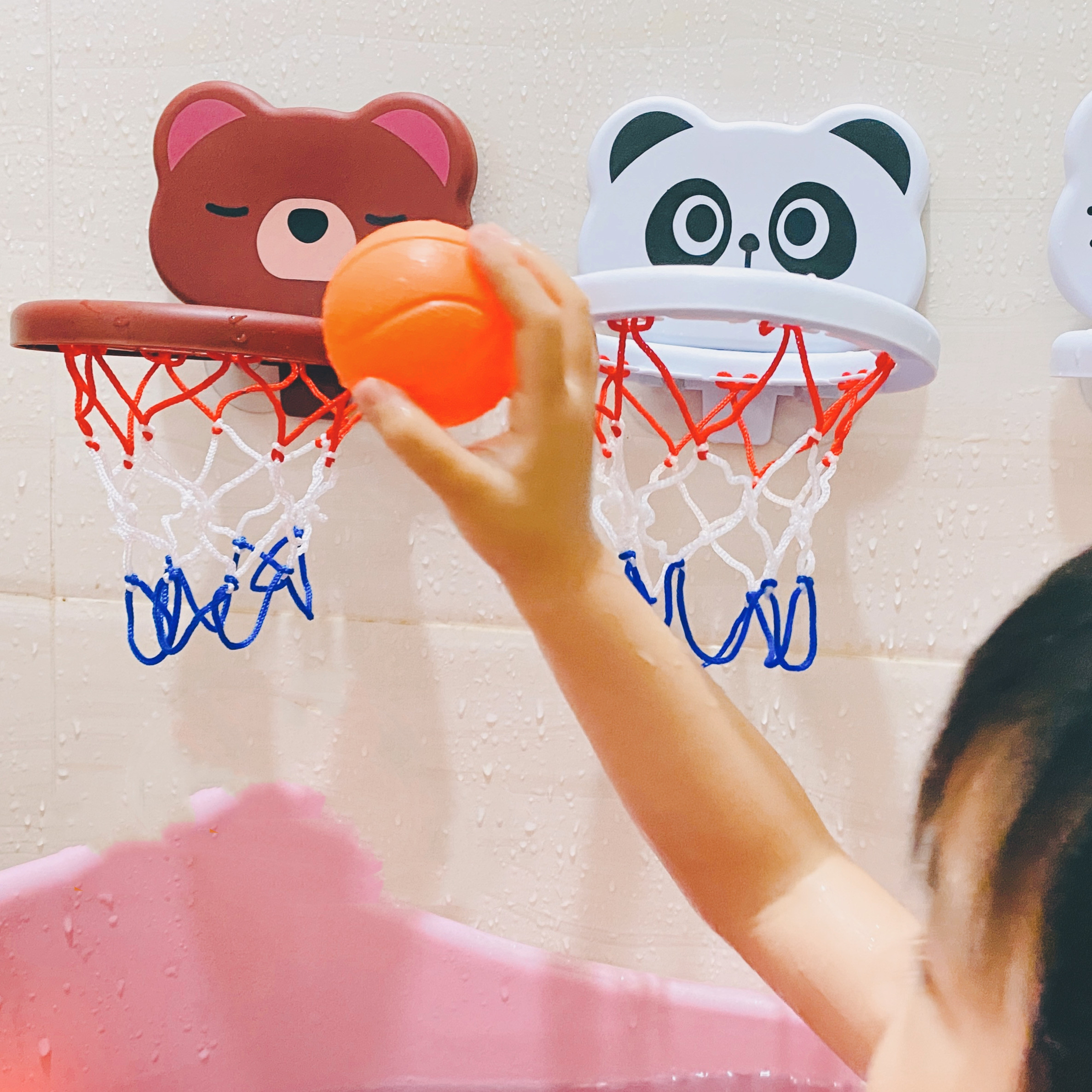 Bebê crianças mini cesta de tiro banheira água jogar conjunto basquete backboard com 3 bolas engraçado chuveiro banho brinquedos divertidos para crianças