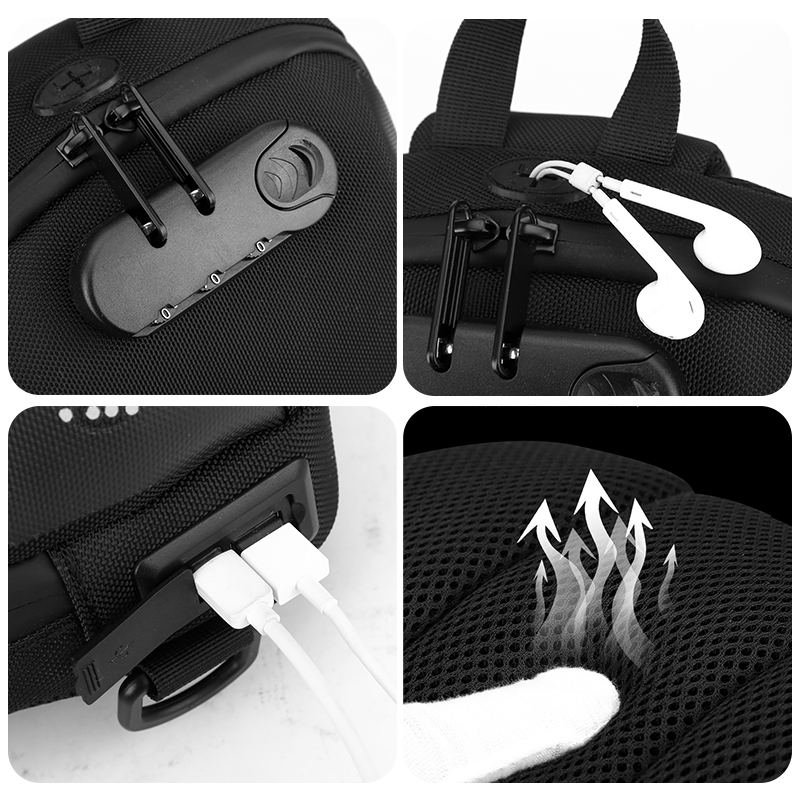 Toposhine Mode Sportieve Running Schoudertas Functie Rijden Heuptas Messenger Bag Beste kwaliteit Nylon Heren Borsttas