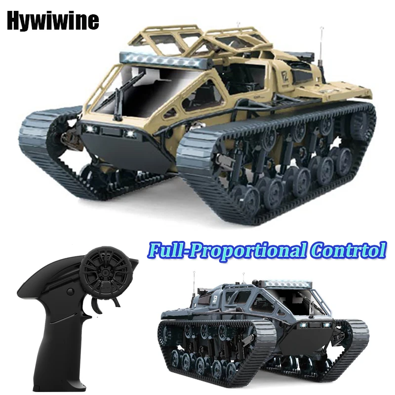 JJRC C8812 ไฟ LED Full Scale Tracked ถังจําลองของเล่น RC รถ Drift รีโมทคอนโทรล Off-Road รถเด็กของขวัญ