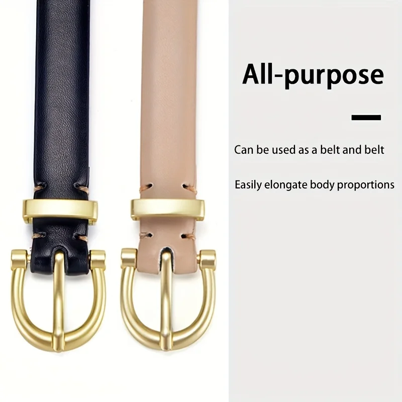 Cinto macio de couro PU para mulheres, cinto fino, emparelhado com calça, cinto de jeans, presente para mães e namoradas, nova moda