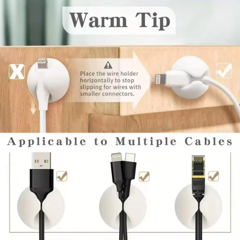 1/5/10/20 pçs cabos de dados de borracha titular protetor cabo mini cabo de dados de mesa usb tipo-c organizador para smartphones clipes de carro